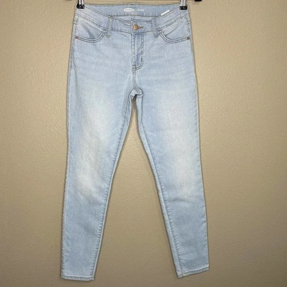 Old Navy Super Skinny Blue Denim Mid-Rise Stretch Jeans Pants Sz 2 - Picture 9 of 10